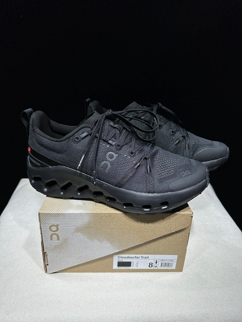 On Cloudsurfer Trail Black Trail Running Shoes
