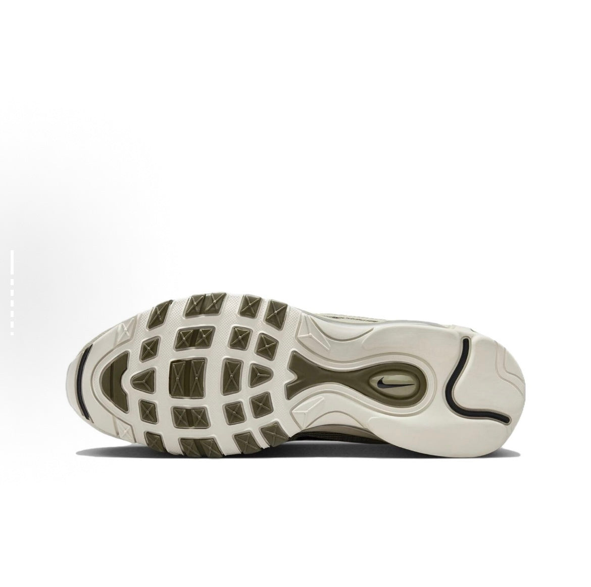 Nike Air Max 97 Sneakers, Olive Green and White, FB9619-002