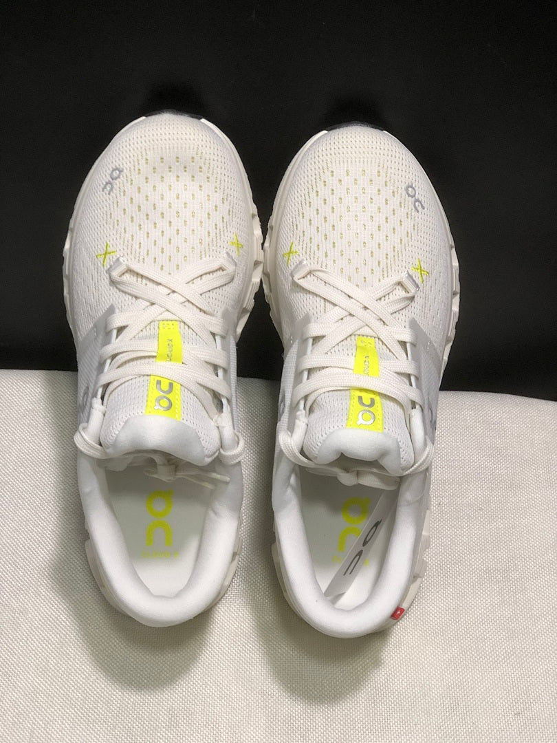 On Cloud X 4 Sneakers, White and Yellow