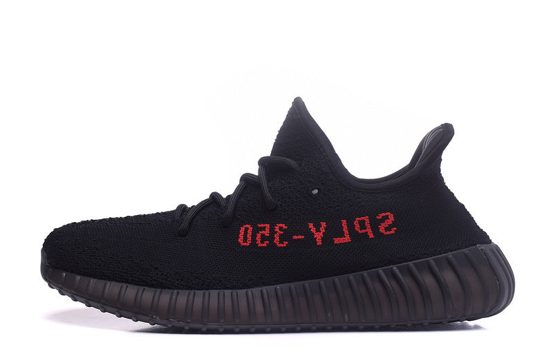 Yeezy 350 V2 Black Knit Low-Top Sneakers