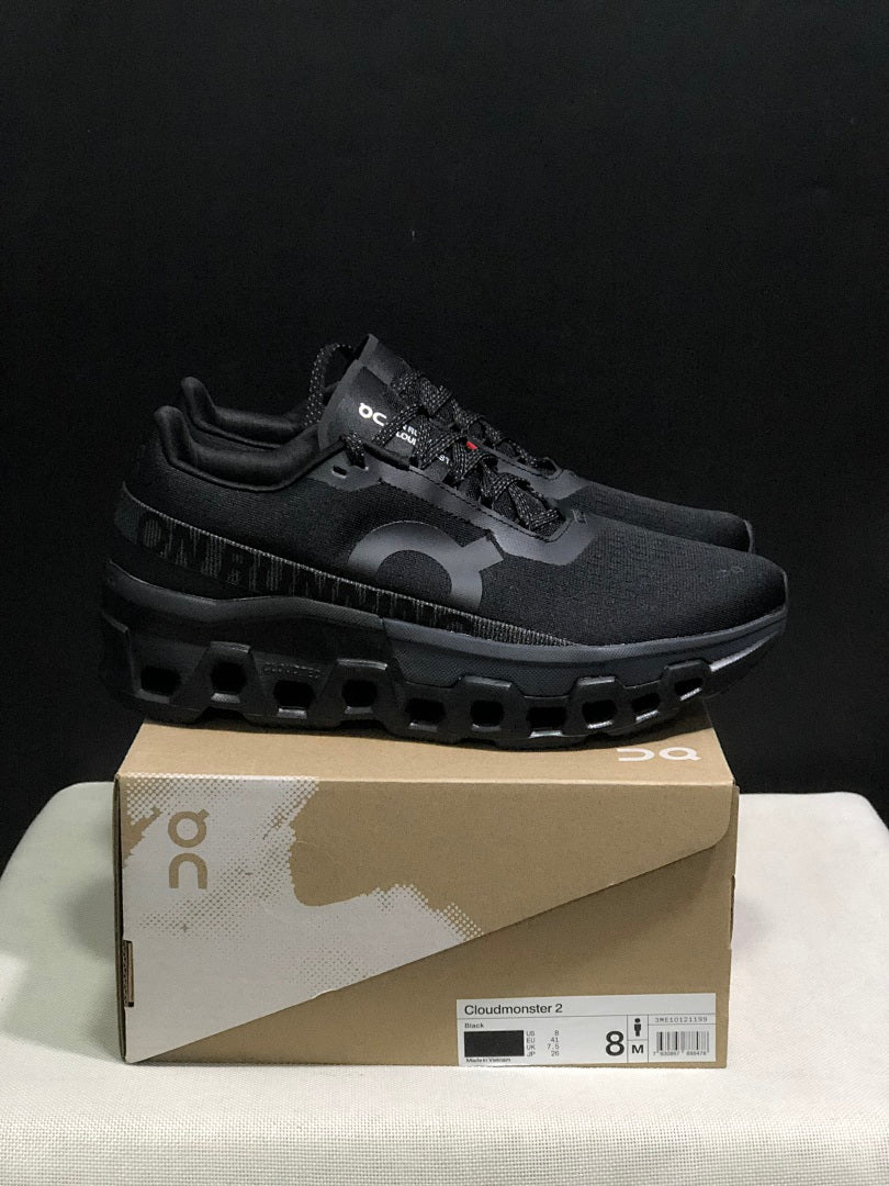 On Cloudmonster 2 Black Running Shoes