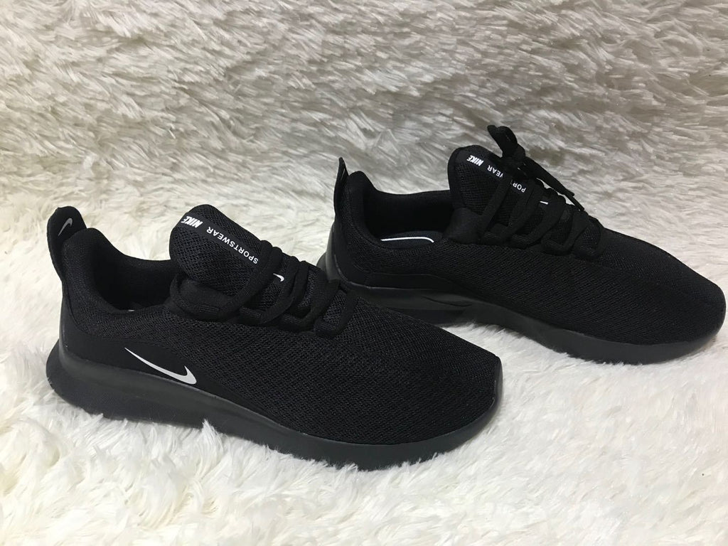 Nike Sportswear Black Mesh Low-Top Sneakers