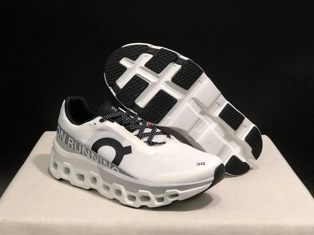 On Cloudmonster 2 Running Shoes, White/Silver