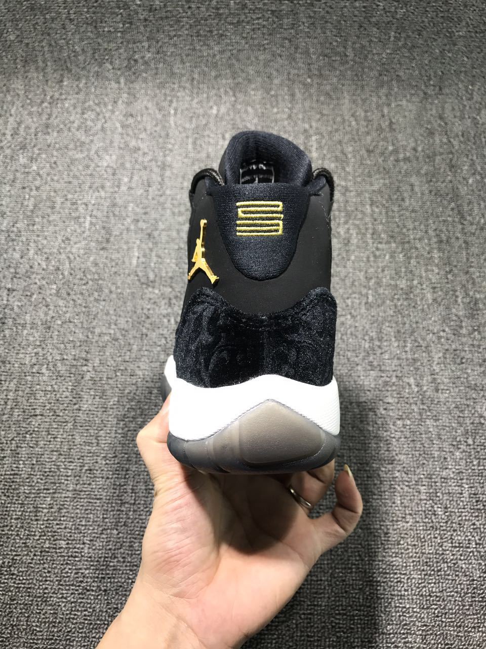 Jordan 11 Black Velvet High-Top Sneakers