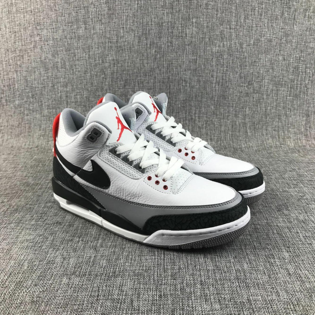 Jordan Air Jordan 3 White Grey Black Red Sneakers
