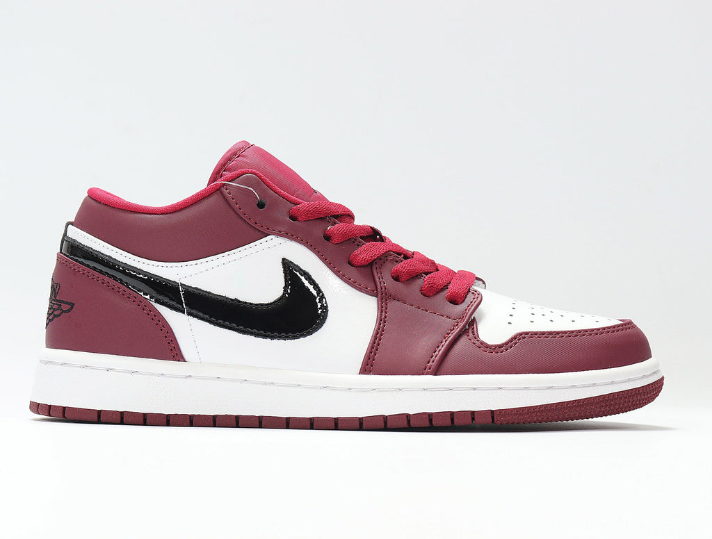 Air Jordan 1 Low Red and White Sneakers 553558-604