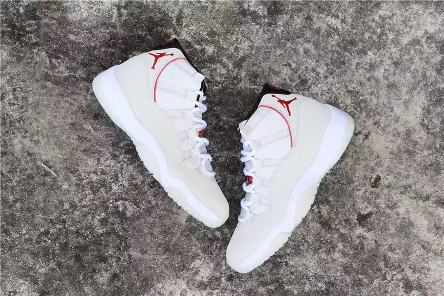 Jordan Air Jordan 11 Platinum Tint White High-Top Sneakers