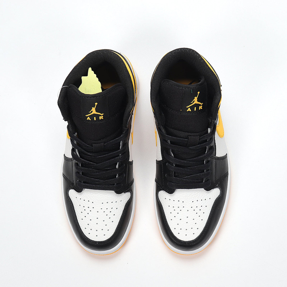 Jordan 1 High Black Yellow White Sneakers CV5276-107