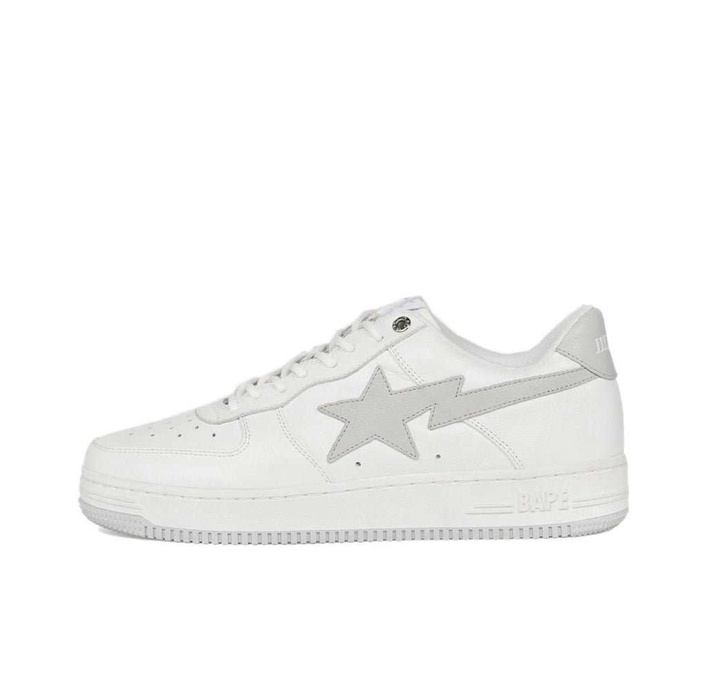 BAPE STA Low Sneakers in White and Grey