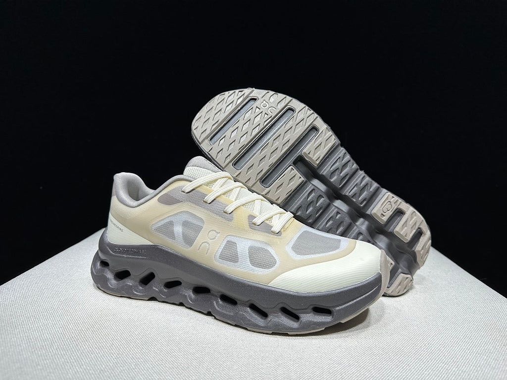 On Cloudtilt Remix Sneakers in White and Pebble