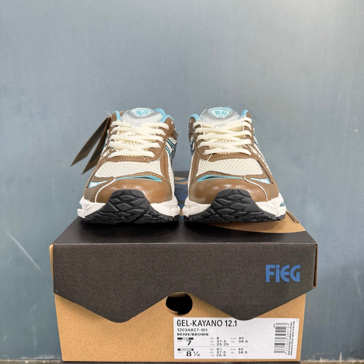 ASICS GEL-KAYANO 12.1 Beige Brown Running Shoes