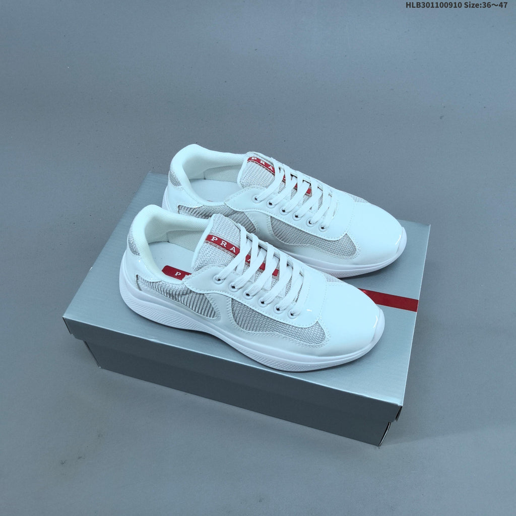 Prada America's Cup Low-Top Sneakers, Patent-Style Colorways