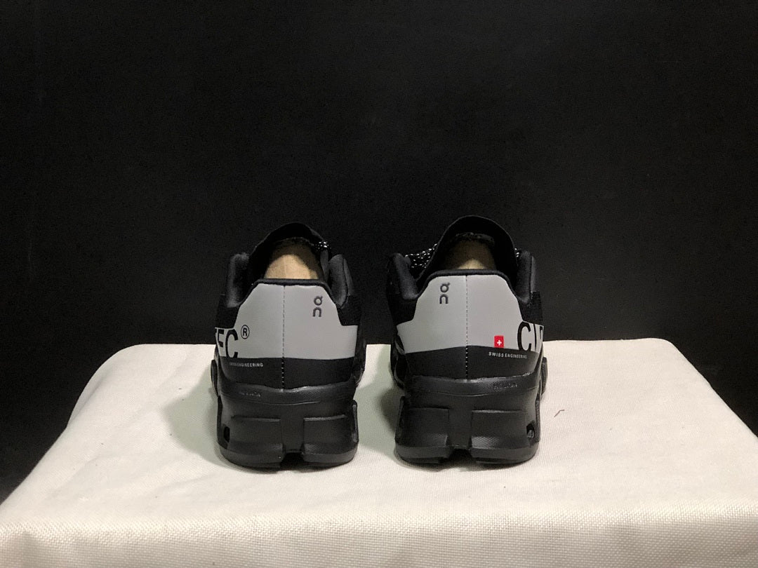 On Cloud X Sneakers in Black and Silver