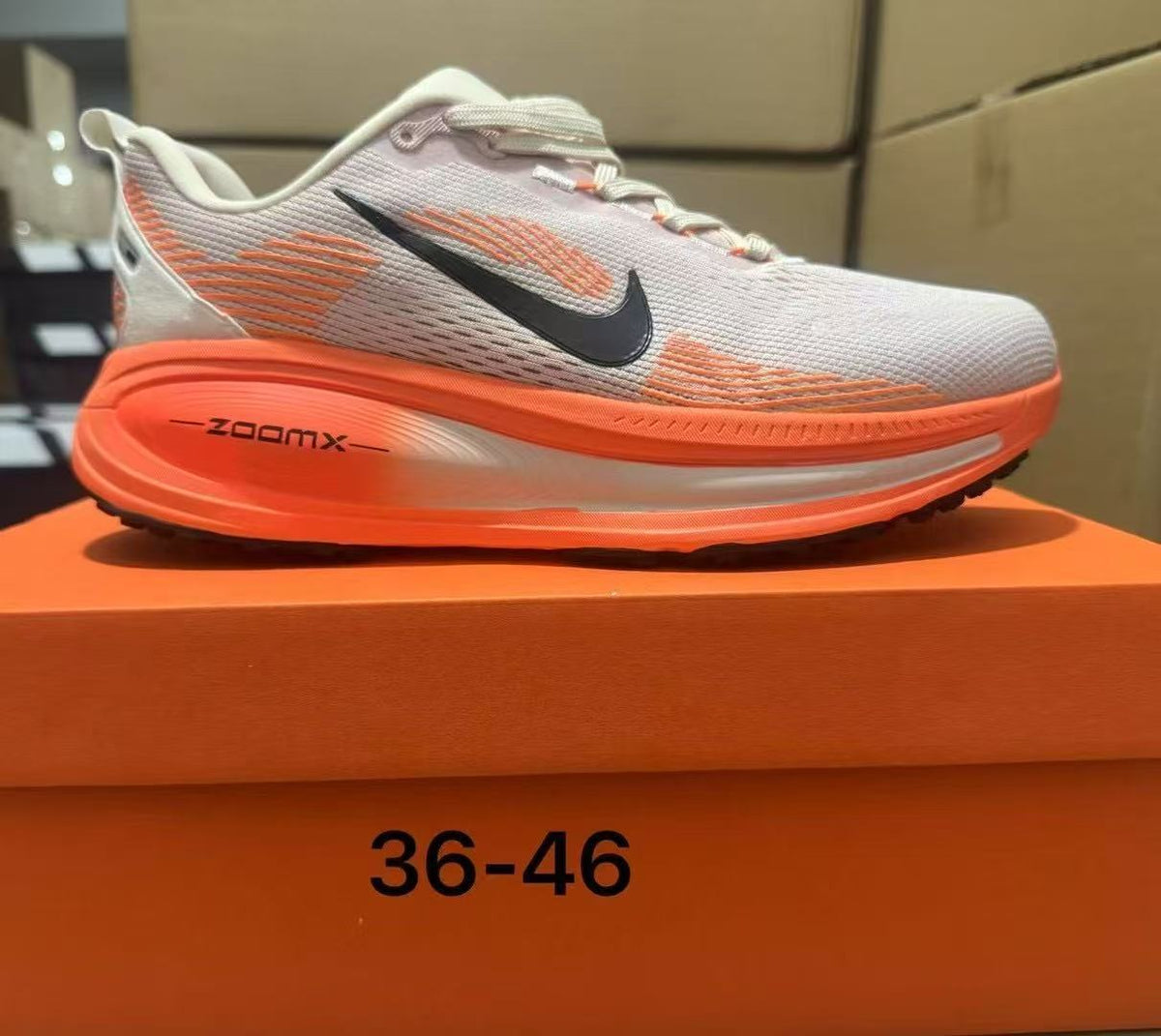 Nike ZoomX Running Shoes in Beige and Orange