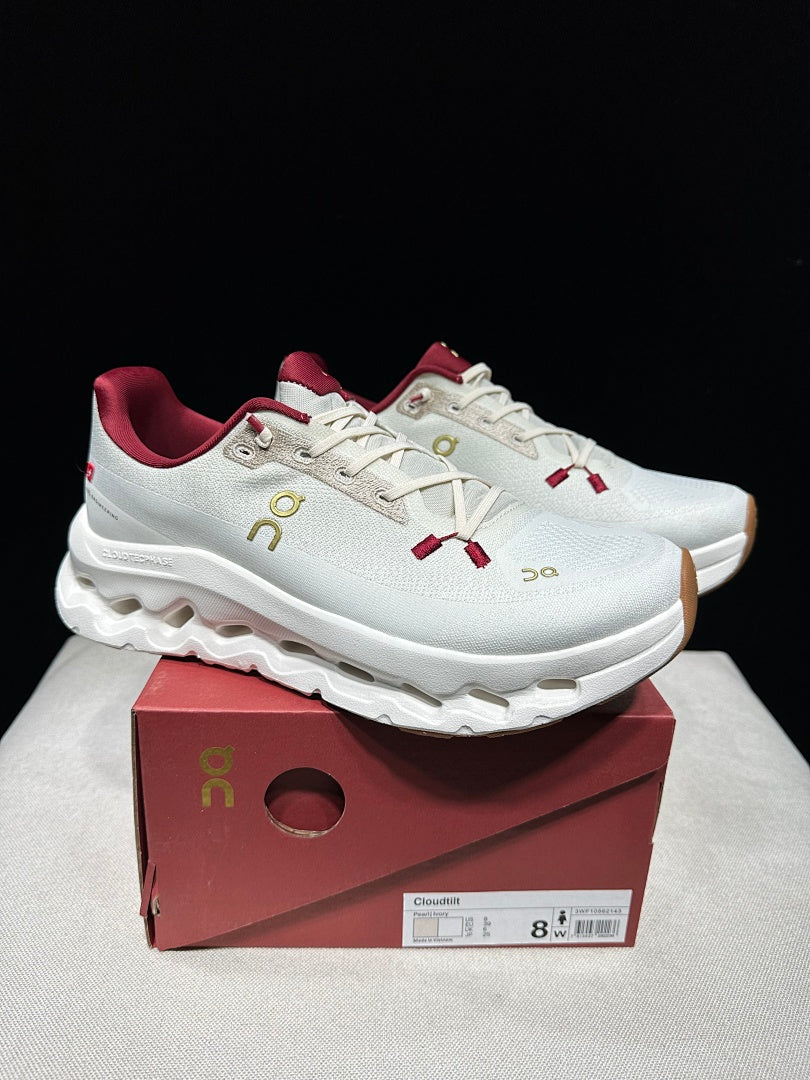 On Cloudtilt Snake Year Sneakers Pearl Ivory