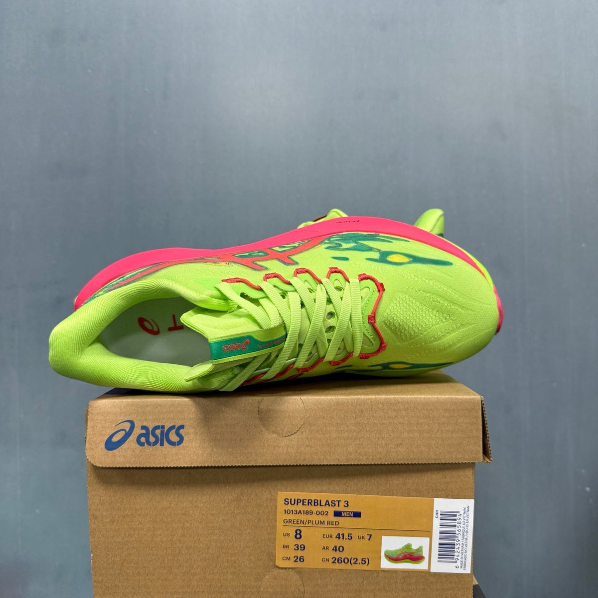 ASICS Superblast 3 Running Shoes Green Plum Red 1013A189-002