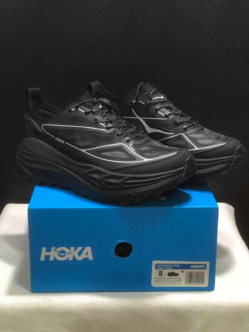 HOKA Stinson One 7 Black Trail Sneakers