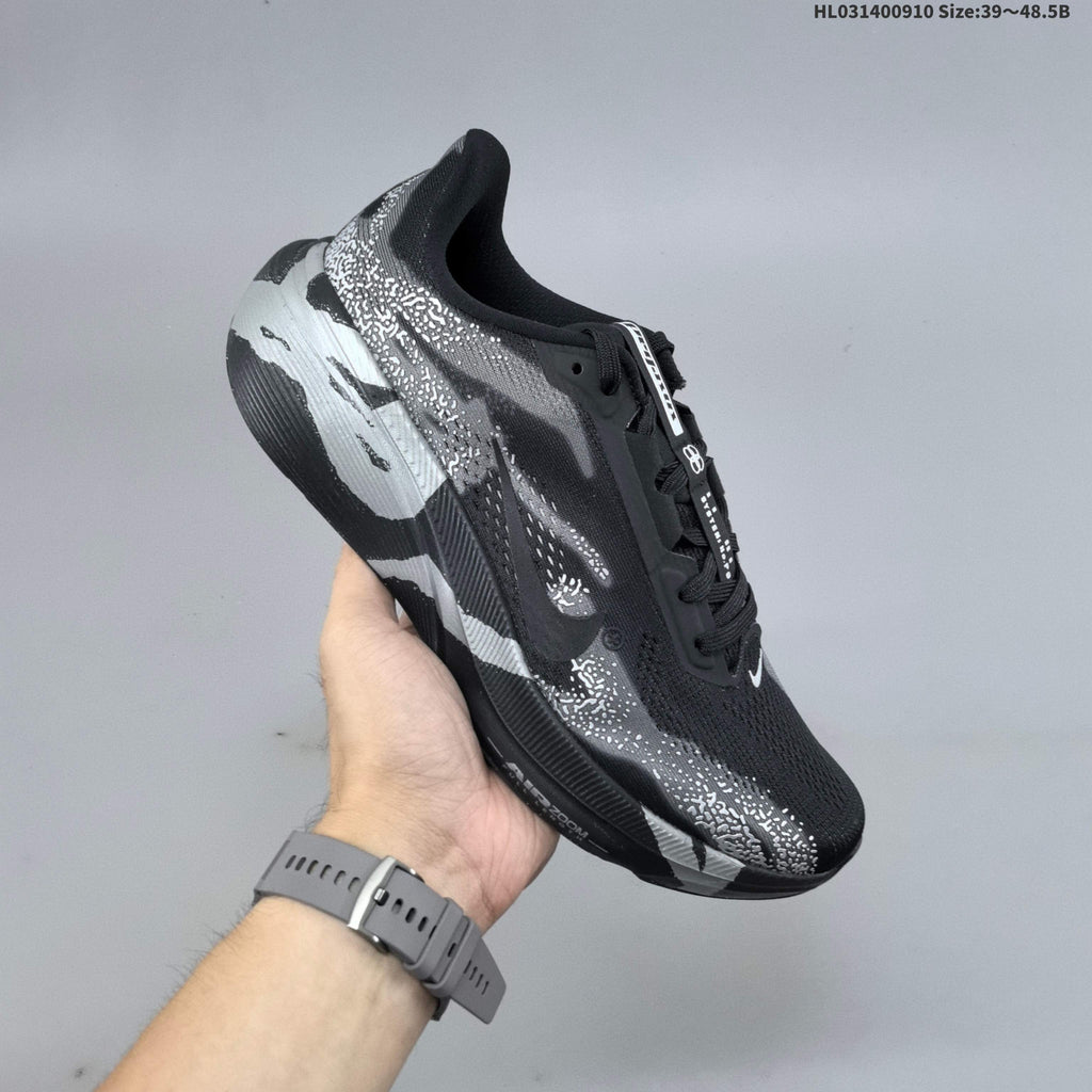 Nike Air Zoom Pegasus 42 Running Shoes, Black and Silver