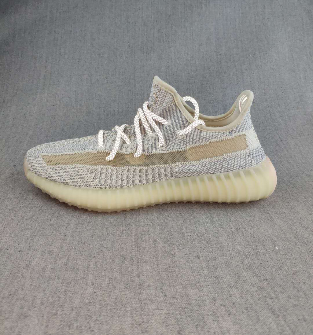 adidas Yeezy Boost 350 V2 Knit Sneakers, Gray and Cream