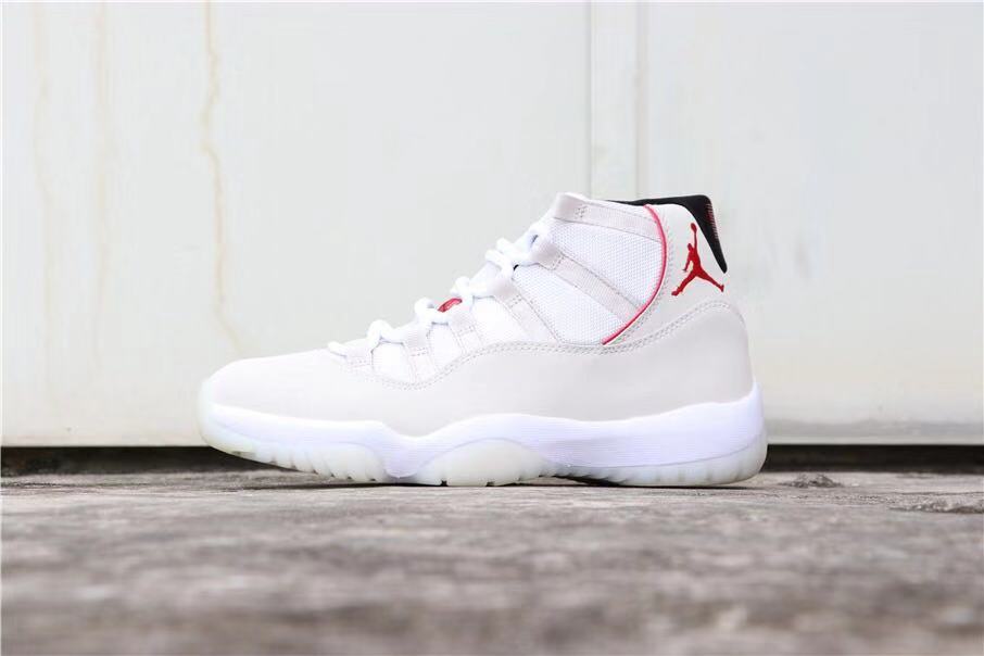 Jordan Air Jordan 11 Platinum Tint White High-Top Sneakers