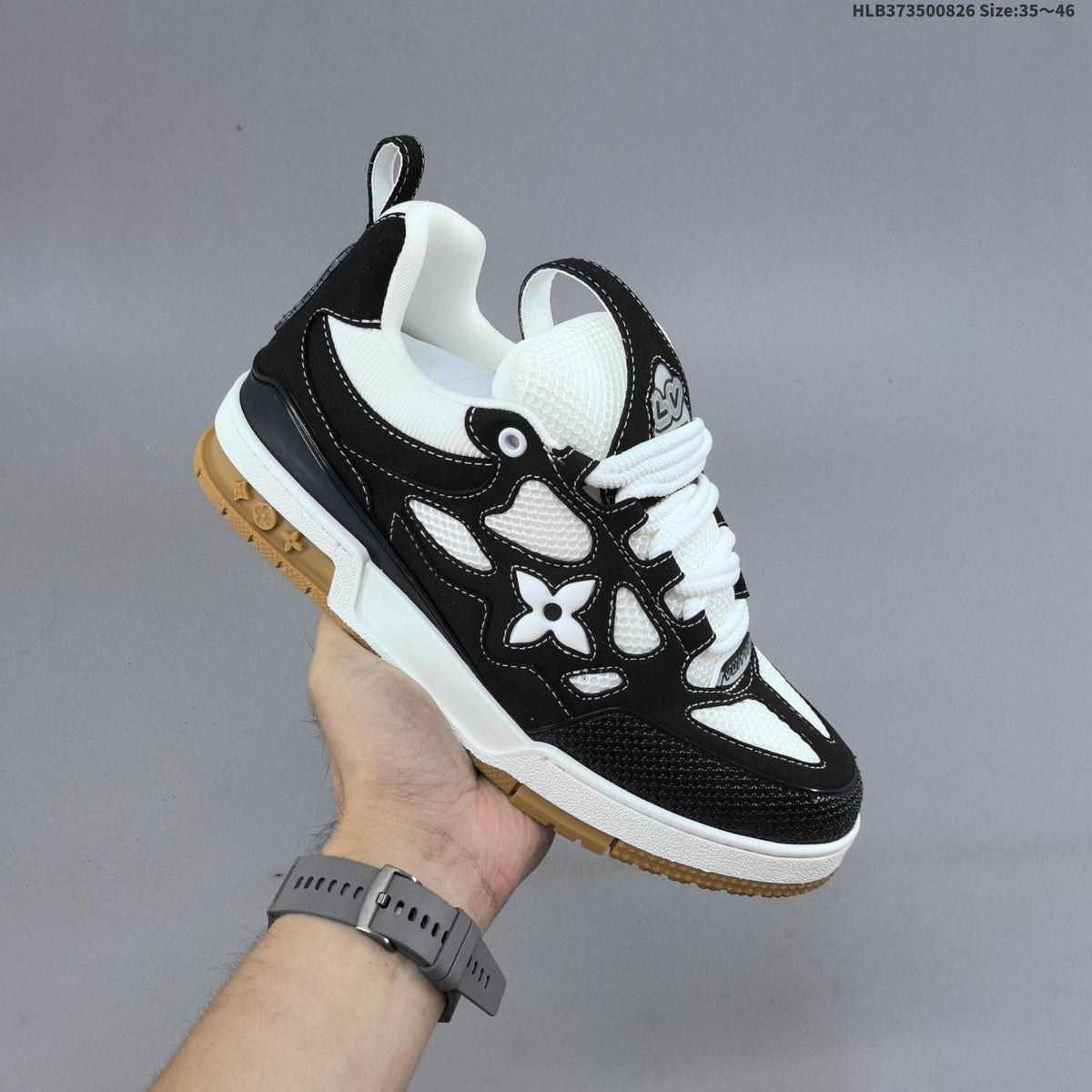Louis Vuitton Trainer-Style Sneakers in Burgundy and White