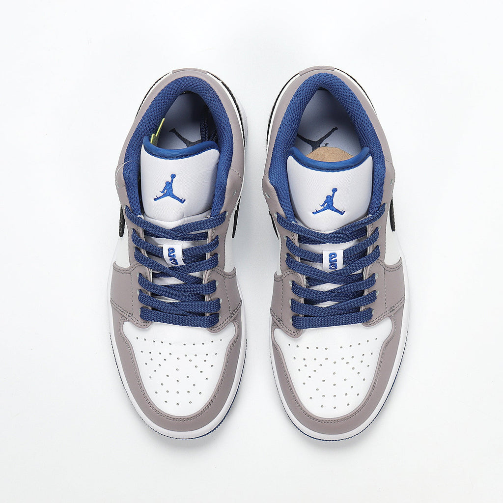 Jordan 1 Low Sneakers White Grey Blue 553558-103