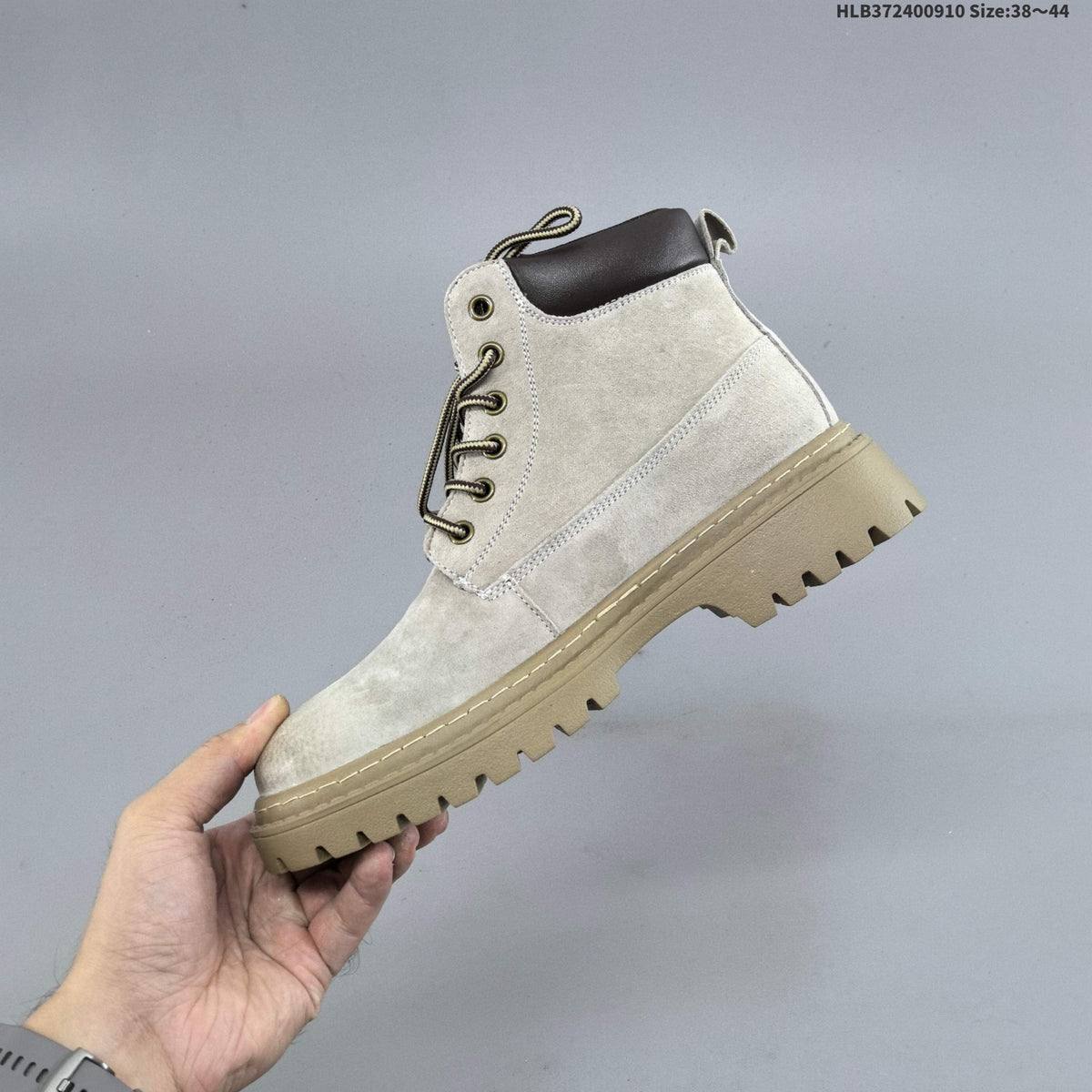 Timberland Mid-Top Lace-Up Boots in Wheat and Taupe