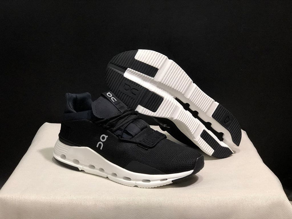 On Cloudnova 1 Black and White Sneakers