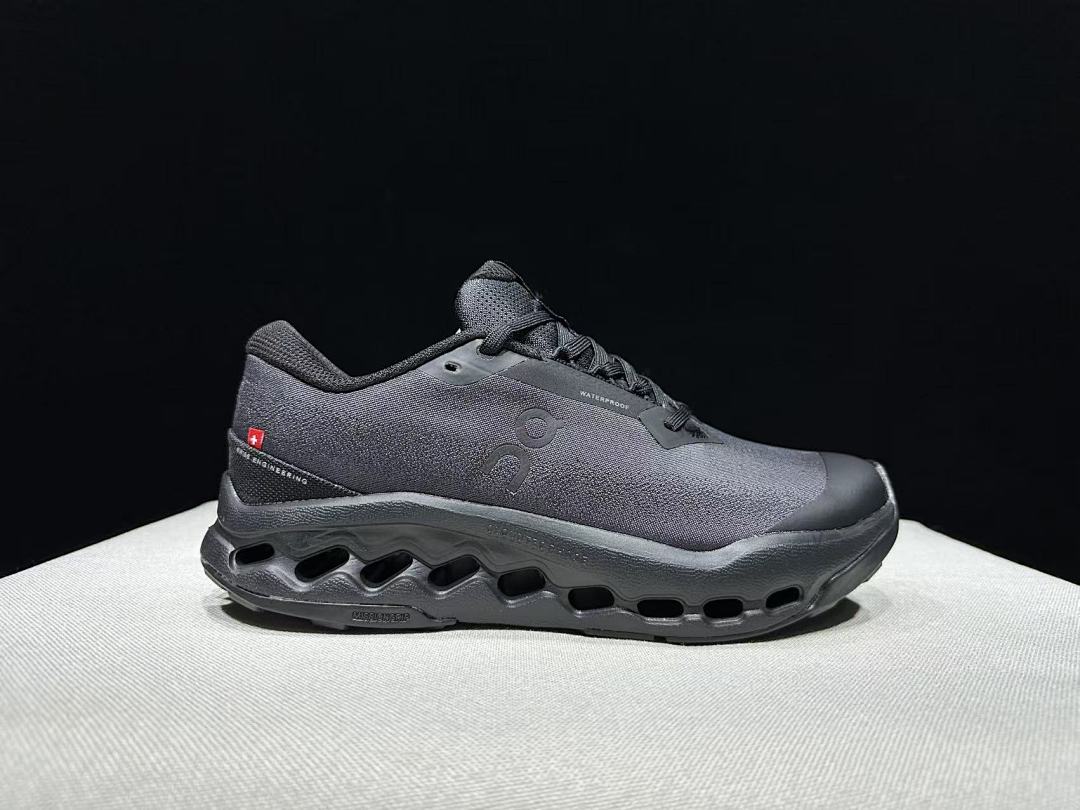 On Cloudsurfer Trail 2 Waterproof Trail Running Shoes, Black