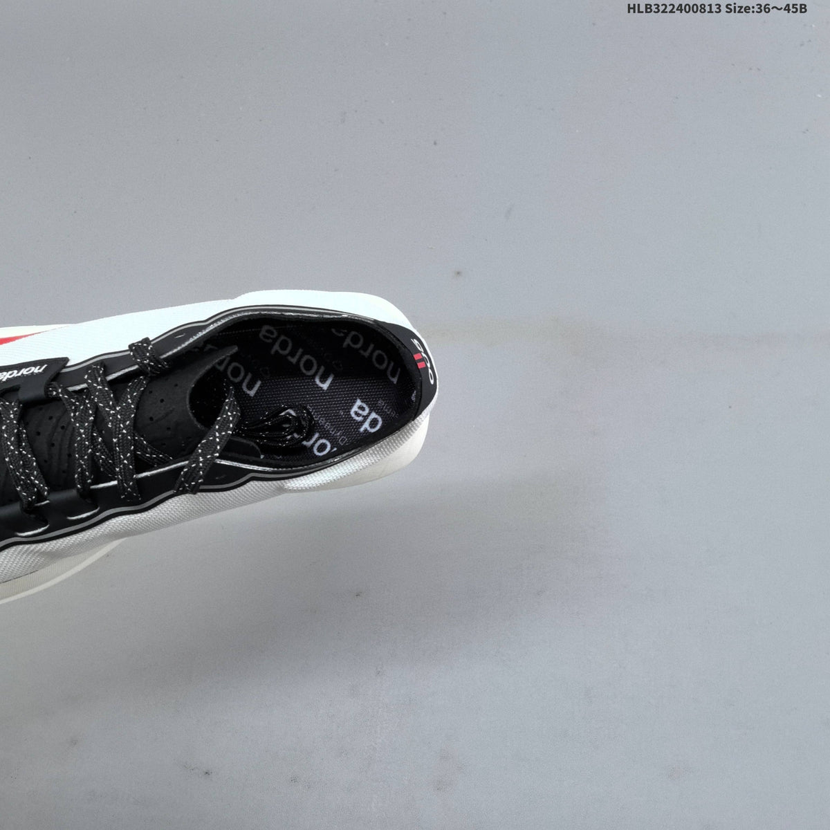 norda 005 Trail Running Shoes in White, Black and Red
