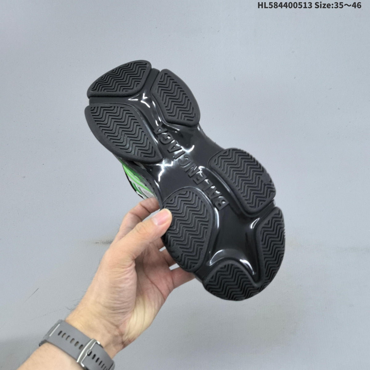 Balenciaga Triple S 2.0 Sneakers in White and Green