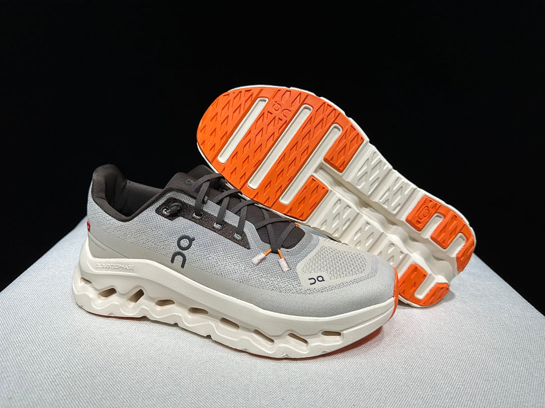 On Cloudtilt Sneakers in Gray and Apricot