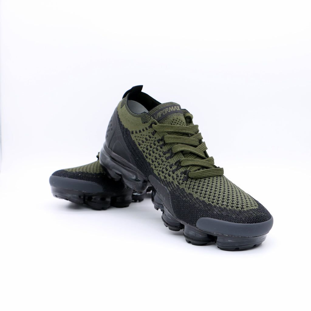 Nike Air VaporMax Flyknit Sneakers, Olive Black, 942842-0089