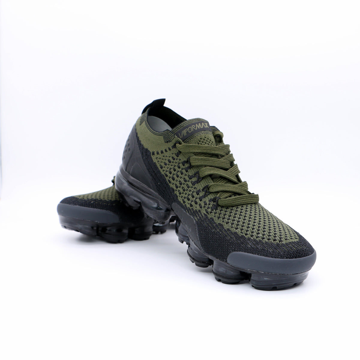 Nike Air VaporMax Flyknit Sneakers, Olive Black, 942842-0089