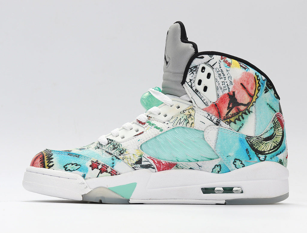 Jordan Air Jordan 34 Graffiti Basketball Shoes White Multicolor AV2405-900