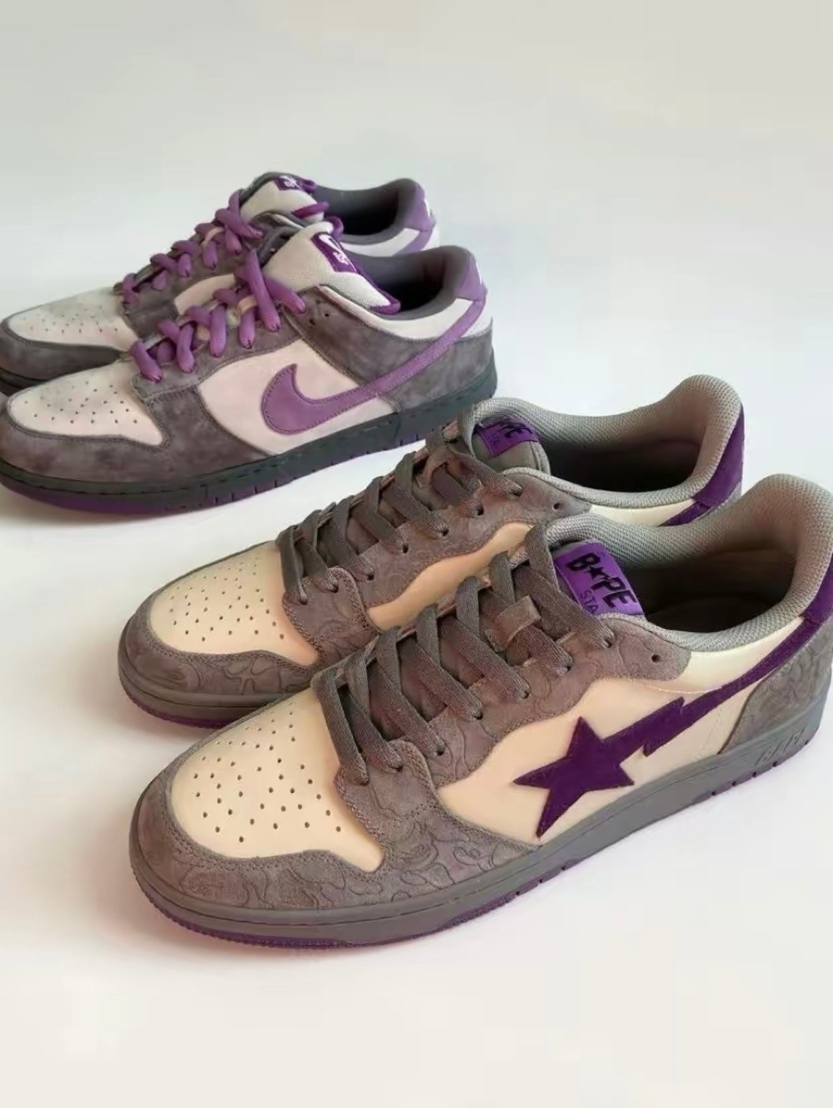 BAPE SK8 Sta Sneakers White Purple