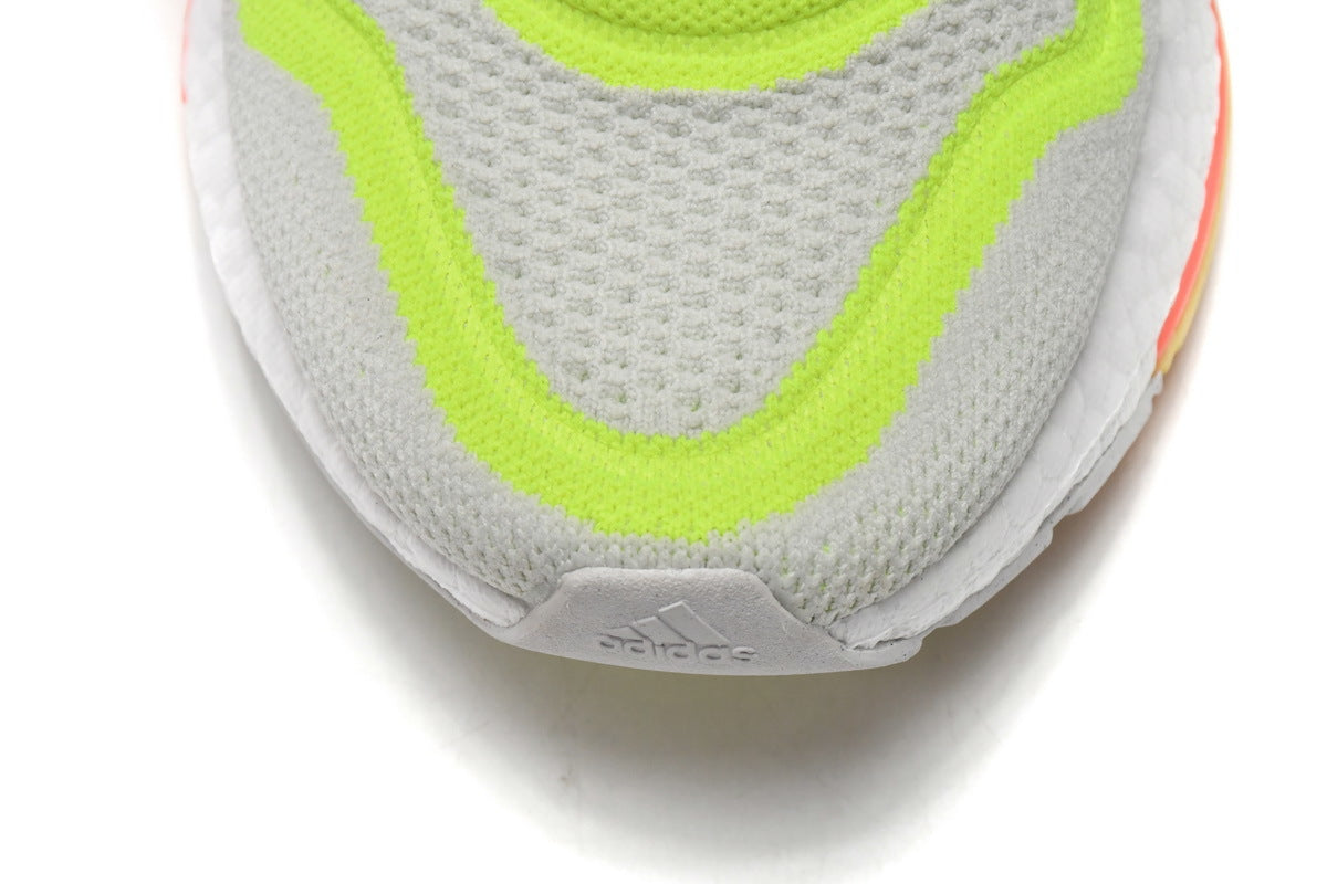 Adidas Ultra Boost 22 GX8015 White Blue Yellow Running Shoes