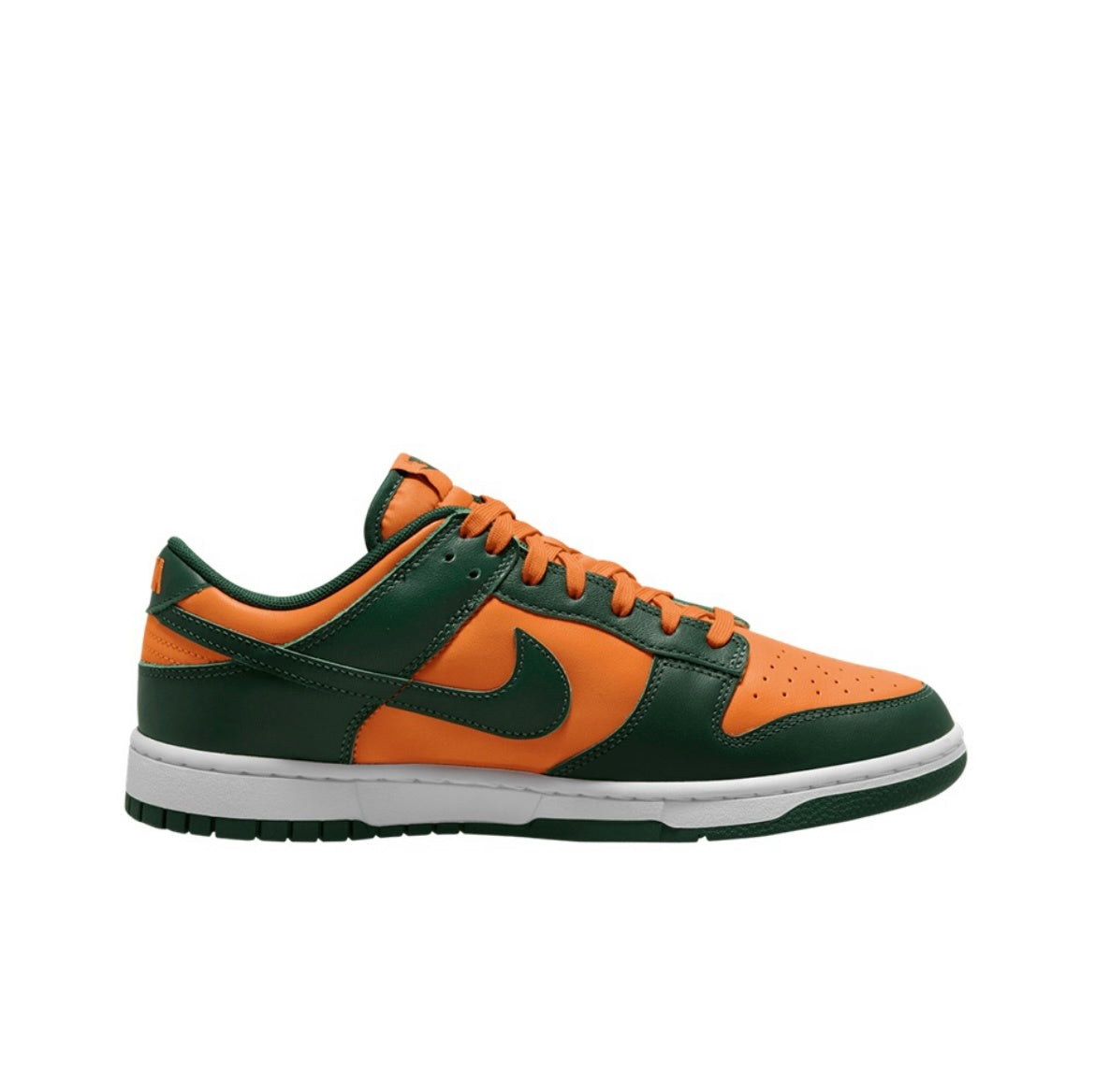Nike Dunk Low Miami Hurricanes Green and Orange DD1391-300