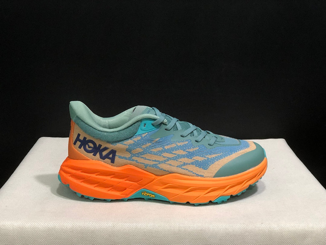 HOKA Speedgoat 5 Trail Running Shoes Blue Orange