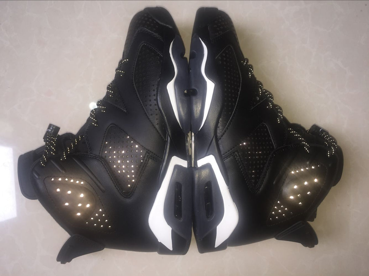 Jordan 6 Retro Black Cat Black and White High-Top Sneakers