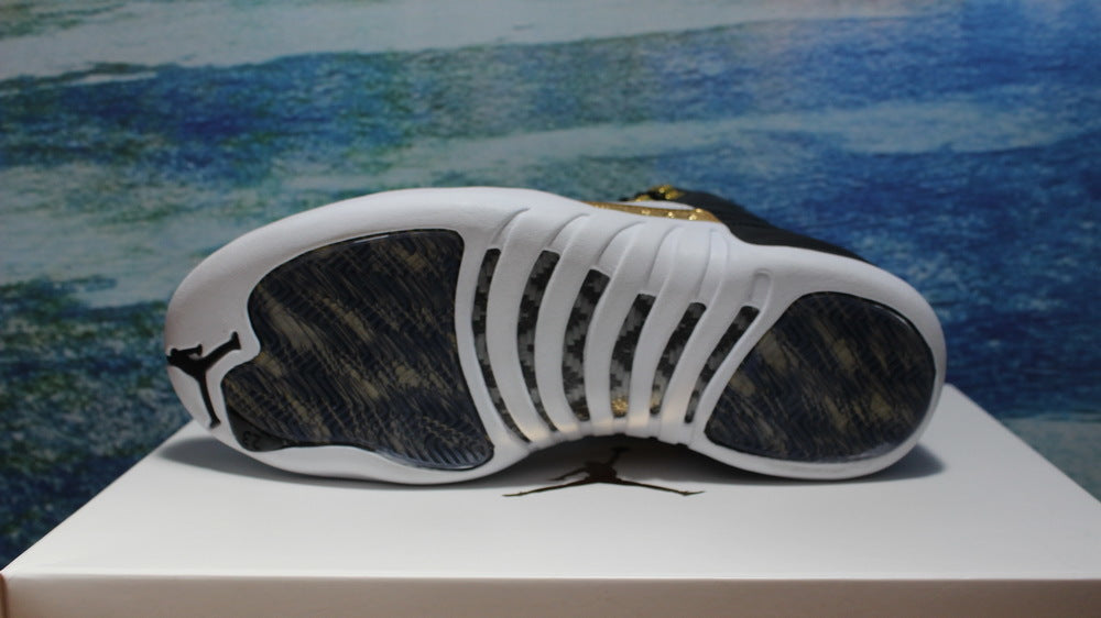 Jordan Air Jordan 12 Wings Black White Gold Sneakers 848692-033