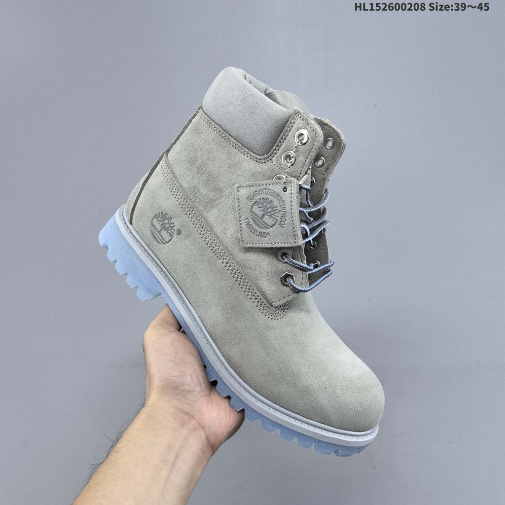 Timberland High-Top Lace-Up Boots in Grey