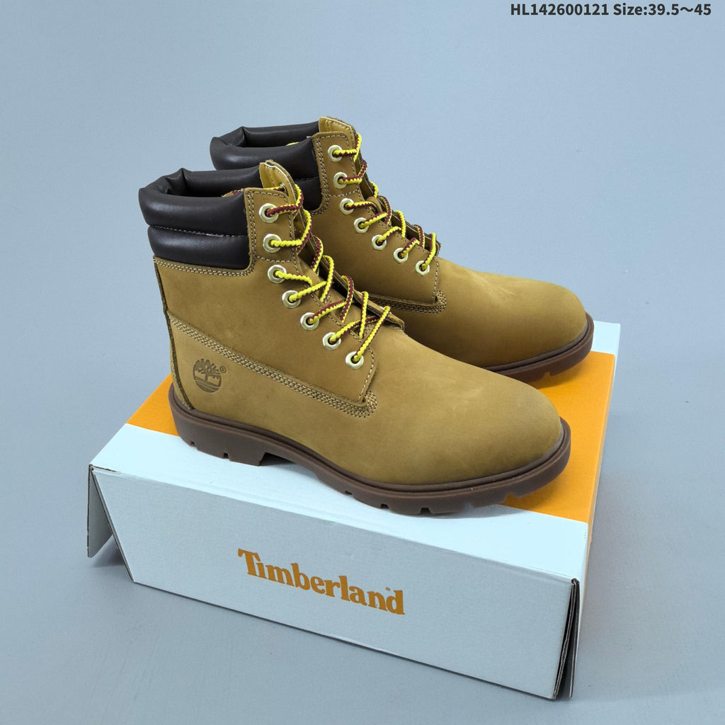Timberland Yellow Mid-Top Lace-Up Boots