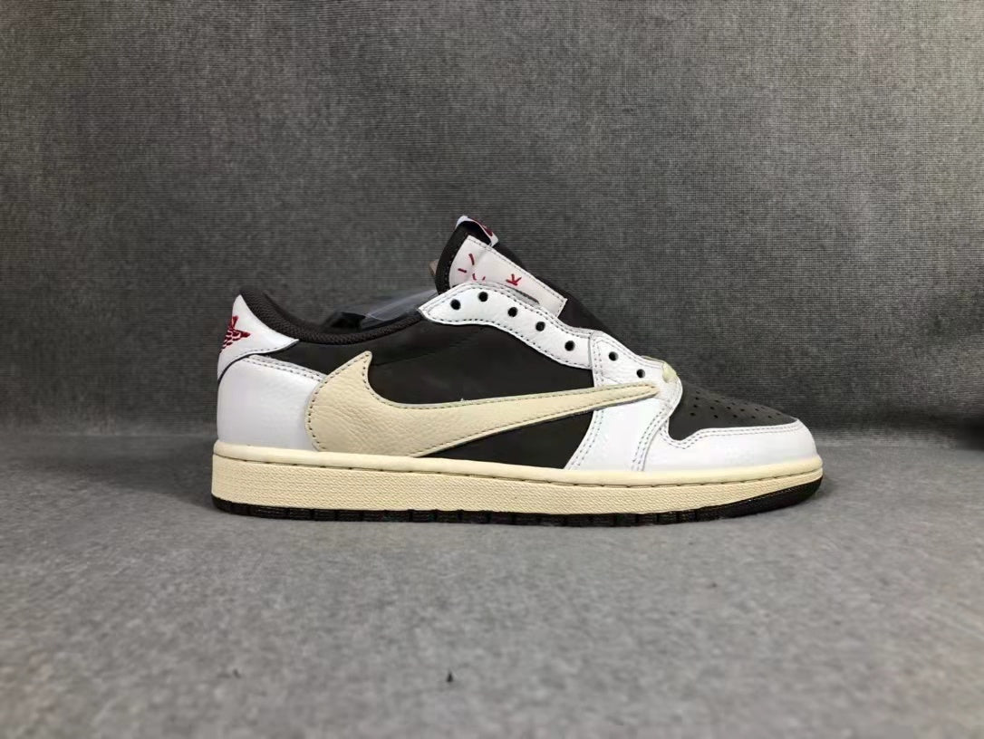 Travis Scott x Air Jordan 1 Low Sneakers White Brown