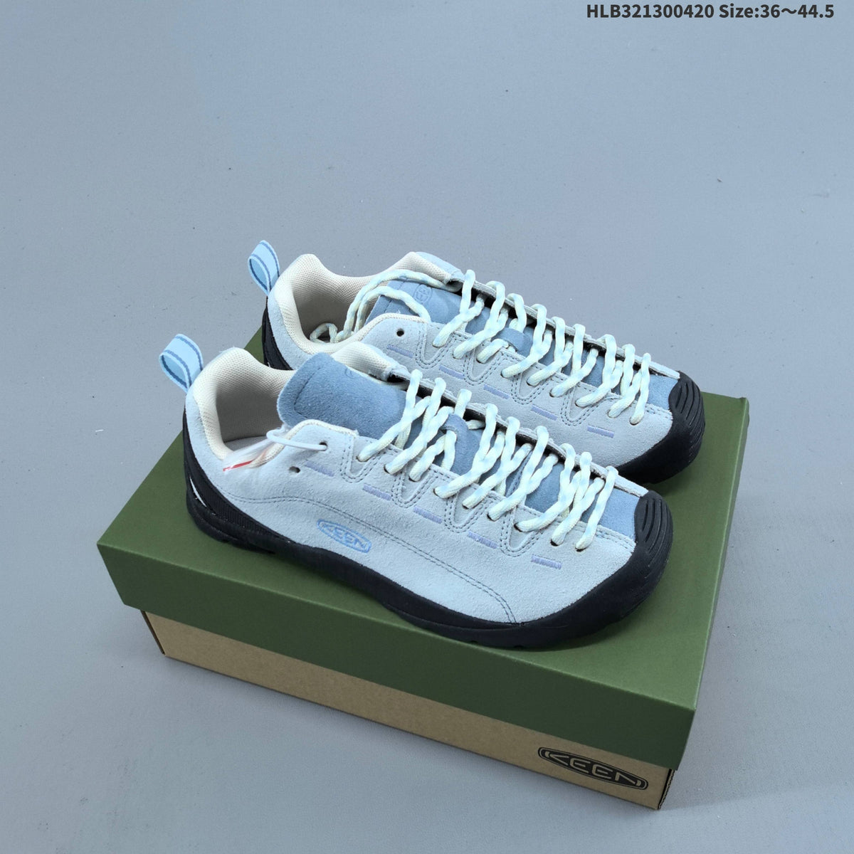 KEEN Jasper Low-Top Outdoor Sneakers, Light Blue and Black
