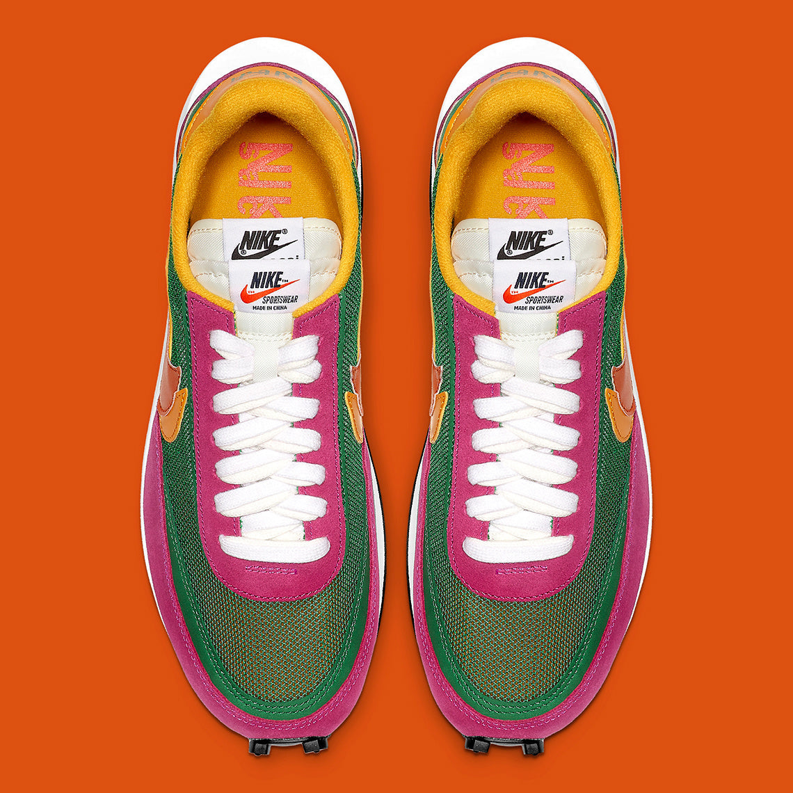 Nike LDV Waffle Sacai BV0073-301 Green Pink Sneakers