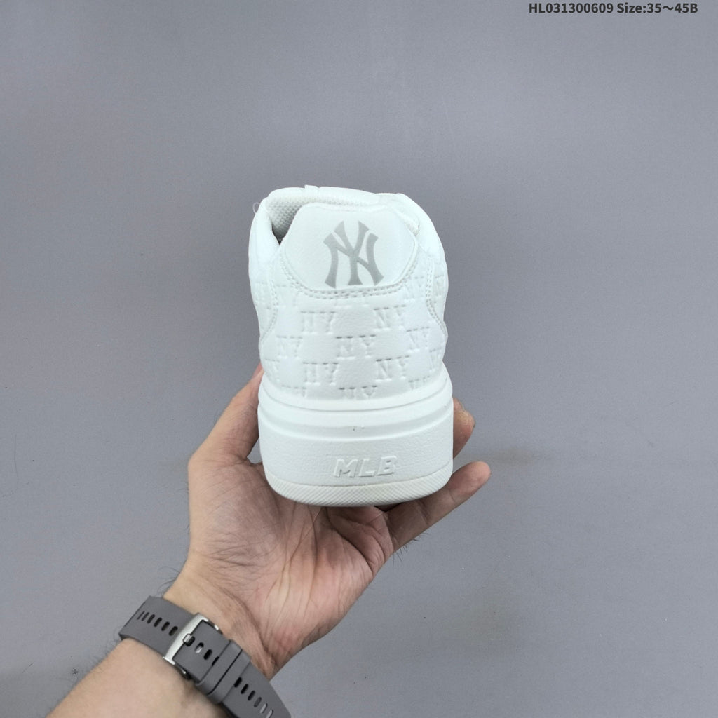 MLB NY Low-Top Platform Sneakers in White