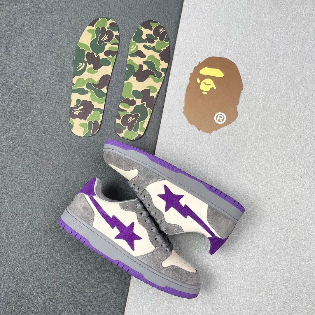 BAPE SK8 Sta Sneakers White Purple
