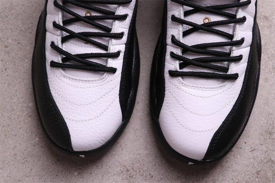 Jordan Air Jordan 12 Reverse Flu Game Sneakers White Black Gold