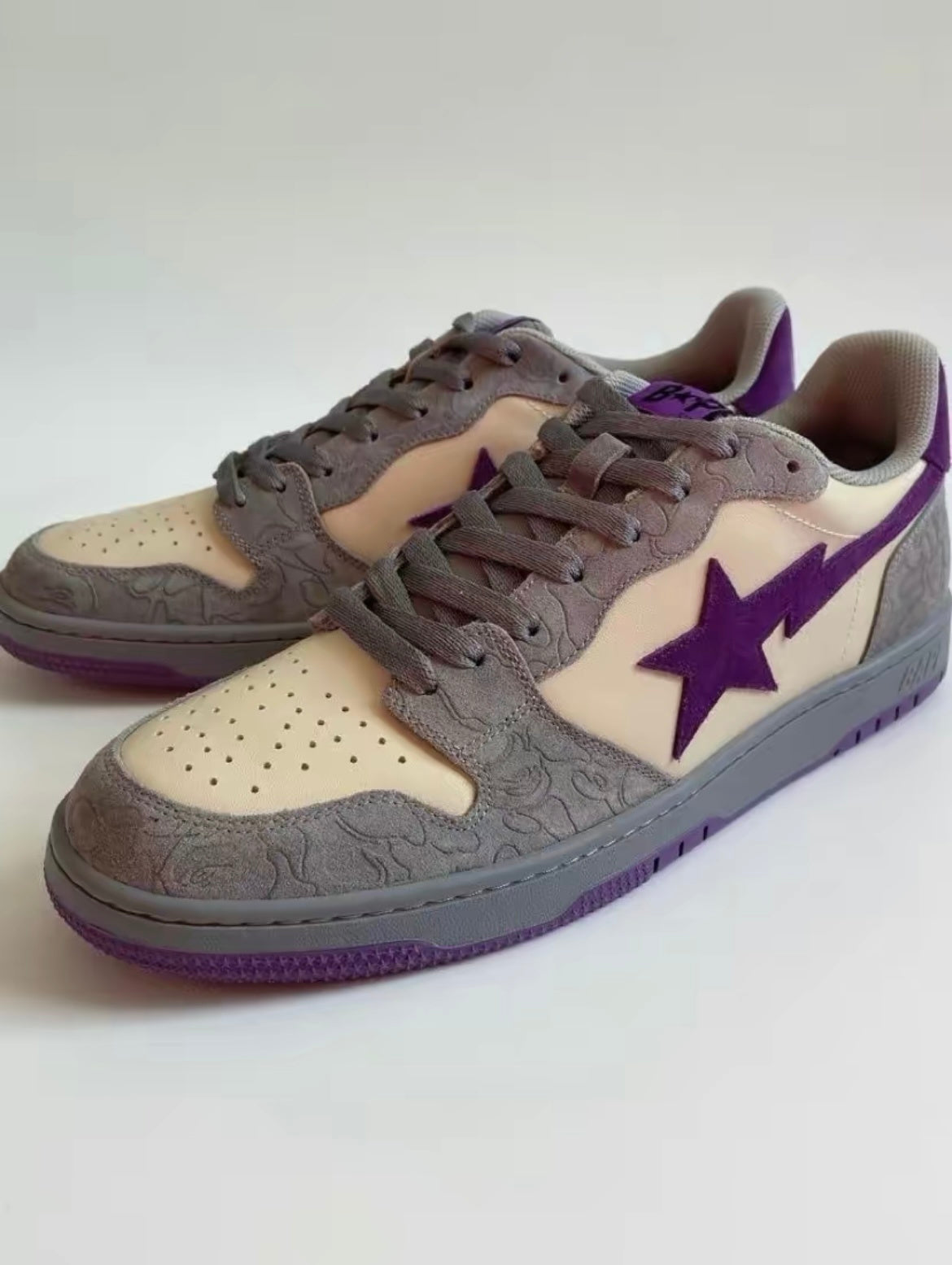 BAPE SK8 Sta Sneakers White Purple